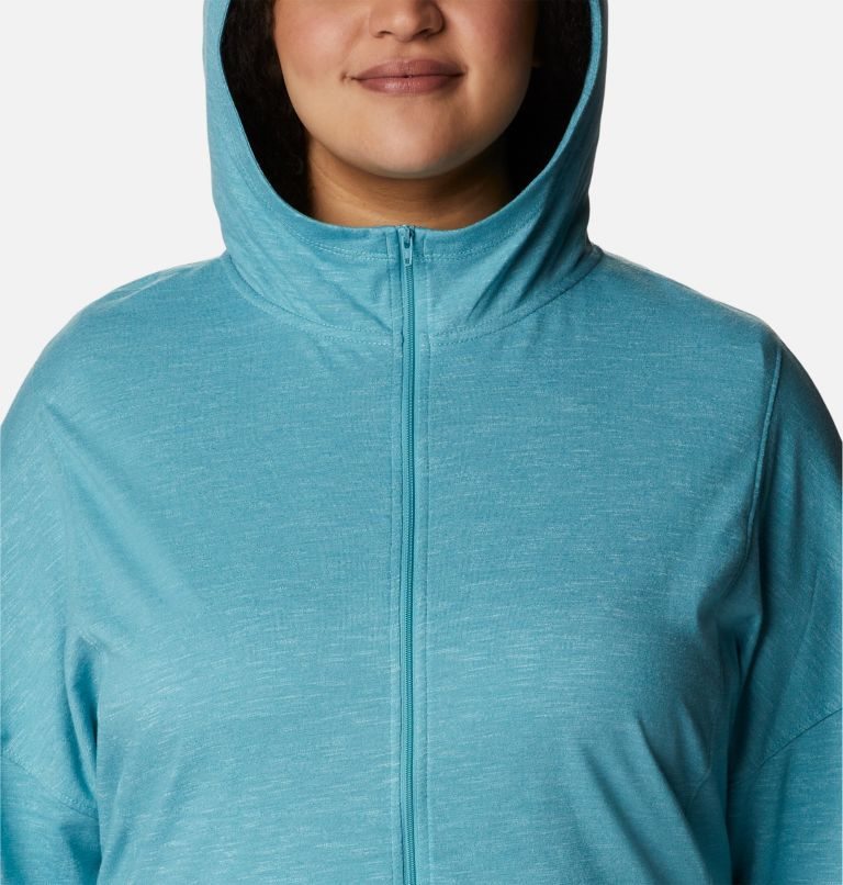 Women's Columbia Cades Cove Full Zip Hoodie Turquoise | Plus Size CA-S64LC
